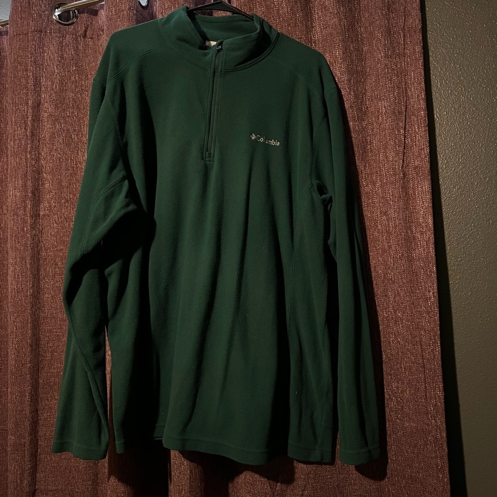 Men’s Columbia Quarter Zip Pullover XXL Green